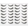 Pooplunch False Eyelashes Wispy Cat Eye Look Natural Clear Band Fluffy Short Accent Lashes Faux Mink Lashes Fake Eyelashes 14 Pair Pack