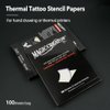 Magic Creator Tattoo Transfer Paper, Stencil Stuff 4 Layers Ultra HD Premium Thermal Tattoo Stencil Paper, Tattooing Transfer Paper for Tattoo Stencil Printer and Freehand Drawing. (100pcs)