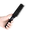 PERFEHAIR Boar & Nylon Bristle Paddle Hairbrush for Women & Men, Black - For Wet, Dry Thin, Thick, Curly Hair Smoothing, Styling, Detangling