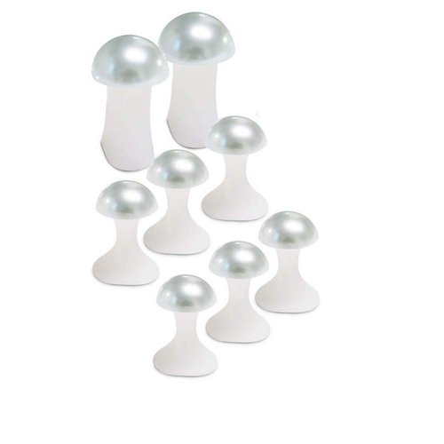 Toe Separator for Nail Polish Pedicure, Silicone Toe Spacers for Feet, 8pcs Spacers, Stretchers, Spreaders, Polish Guards(Pearl)