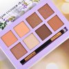 ONLYBETTER Matte Eyeshadow Palette, Vegan Eyeshadow Palette with Brush, 8 Shades Nude Eyeshadow Palette High Pigmented Organic Eyeshadow Palette Long Lasting Naked Eyeshadow Palette