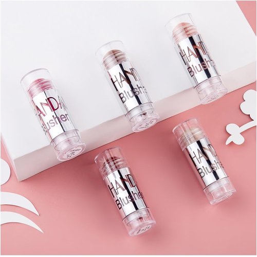 Multi-use Highlight Cream Face Cheek Stick Blush with High Pigment Check Stain Blush Long Lasting for Cheeks and Lips with Beautiful Natural Finish (05#, 1.0 Ounce (Pack of 1))