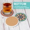 AODINI Coasters for Drinks, Set of 8 Absorbent Stone Coasters for Wooden Table, Mandala Ceramic Coasters with Cork Base, Gift for Housewarming Birthday and Family - Great Home and Dining Room Decor