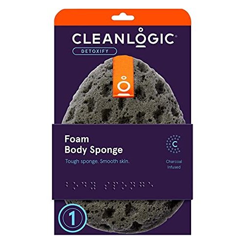 Clean Logic Charcoal Infused Sea Foam Body Sponge (Pack of 3)