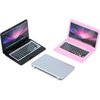 3 Pcs Coforful 1:12 Mini Laptop Set Dollhouse Mini Laptop Scene Miniatures Computer Simulation Notebook Lap Dolls House Furniture Doll Accessories