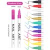 12 Color 3D Nail Art Pens Set, Kalolary Nail Polish Pens Nail Point Graffiti Dotting Pen Drawing Painting Liner Brush for DIY Nail Art Beauty Adorn Manicure Tools(A)