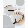 Kayouhua 2 Sets Brown Zig Zag Headbands for Women,Plastic Zigzag Headband Shark Tooth Hair Comb Headband Hair Accessories for Women & Men Washing Face