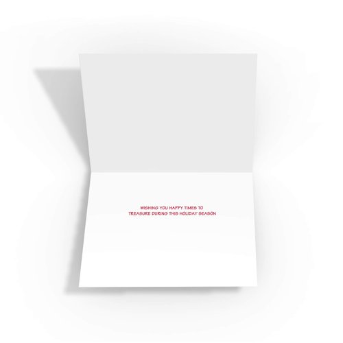 Stonehouse Collection | Santa and Reindeer Boat Tow Christmas Card |18 Boxed Boating Cards & Envelopes | Nautical Christmas Cards