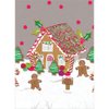 Tree-Free Greetings Holiday Greeting Cards, Gingerbread Merry Christmas, Vintage Brown Recycled Paper, Boxed Note Card Set, 10-Pack (HB93303)