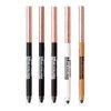 Ruby Kisses Waterproof Eyeliner, 24HR Waterproof Long-Lasting Mechanical Eyeliner Pencil with Built-in Sharpener, Smudgeproof 4 Pack (Blackest Black, Black Brown, Dark Brown, Glittery Gold)