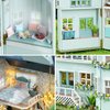 Roroom DIY Miniature and Furniture Dollhouse Kit,Mini 3D Wooden Doll House Craft Model with LED,Creative Room Idea for Valentine's Day Birthday Gift (Warm House-D005)