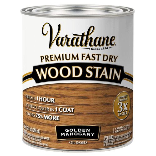 Rust-Oleum 262014 Varathane Premium Fast Dry Wood Stain, 32-Ounce, Golden Mahogany, Quart