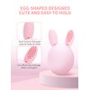 Bunny Eggy Teether Baby Teething Toy Rabbit Egg Rattle Toy Teething Pain Relief for Babies Boys Girls - Pink