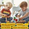 Toy Choi's 4Pcs Toddler Hammer, Plastic Toy Hammer and Toys Simulation Hammers Maintenance Tools, Pretend Play Kid Hammer for Toy Workbench