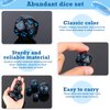 15 Pieces Complete Polyhedral Dice Set D3-D100 Spherical RPG Dice Set in Opaque Black, 100 Sides Dice Set for Role Playing Table Games Party Supplies (Black and Blue)