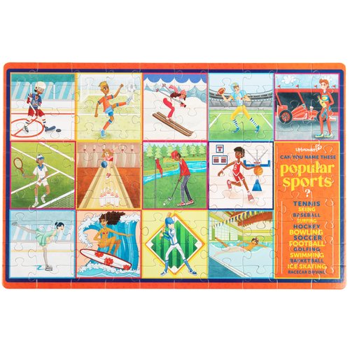 Upbounders: Popular Sports -100 pc Puzzle for Kids, (Multicultural)