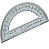 Charles Leonard 6-Inch Open Center Protractor with Ruler, Clear Plastic, 12-Count (77106)