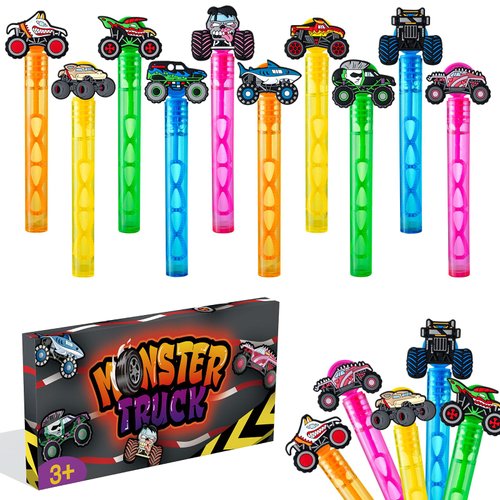 WHALEISLAND Truck Party Favors,20 Pcs Truck Bubble Wands for Kids,Car Bubble Wand for Truck Birthday Party Supplies Decorations,Classroom Prizes Goodie Bag Stuffers Gift