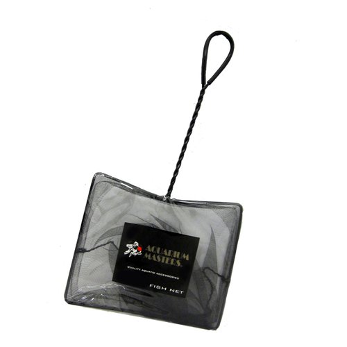 One 5 Inch Professional Coarse Nylon Fish Net with 8.5" Handle for Fish, Amphibians, Aquariums, and Terrariums.