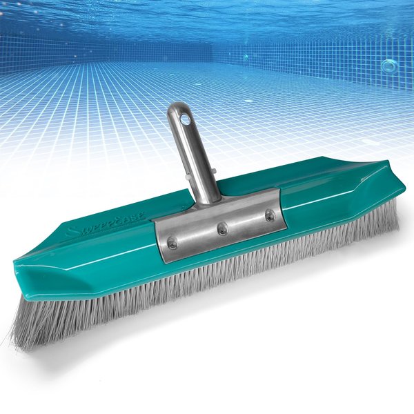 SweepEase® Stingray AquaDynamic 18" Pro Series Pool Brush, Durable Poly Bristles, Sticks to Walls and Floor Guaranteed, Green