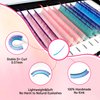 Beauty7 Colored Lash Ombre Lash Extensions Rainbow Lashes Easy Fan Lashes Self Fanning D Curl 0.07mm Thickness 12mm 14mm 16mm Mixed Length Dramatic Eyelashes