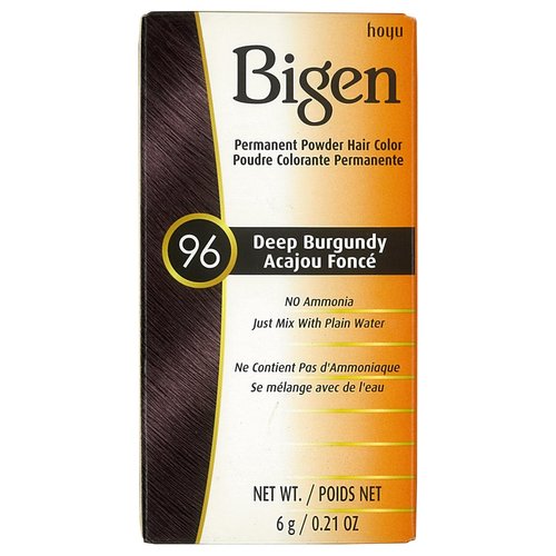 Bigen Permanent Powder Hair Color 96 Deep Burgundy 1 ea 0.21 oz