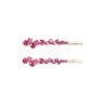 Faship A Pair Of Pink Premium Rhinestone Crystal Floral Hair Clips Pins 2 Pcs
