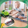 OCHIDO Boys Toys for 3 4 5 Years Old Kids,Dinosaur Truck Toys Included Foldable Track & 4 Metal Cars,2 Player Race Mode,Interactive Game for Boys and Girls,Birthday Gifts Kids Age 3-5