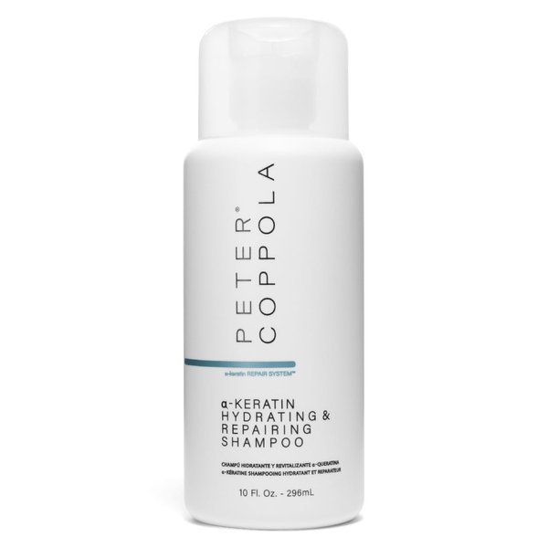 PETER COPPOLA a-Keratin Hydrating & Repairing Shampoo - Ultra-repairing & Gentle Cleansing Sulfate Free Shampoo Repairs Damaged Hair - Nourishes, Conditions, And Prevent Breakage (10 Fl Oz)