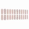 MISUD Press on Nails Long Square Fake Nails Glossy Glue on Nails Nude Acrylic Nails Squoval Artificial Nails Luxury Rhinestone Stick on False Nails with Design 24 pcs