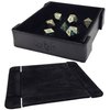 Forged Dice Co. 6 Inch Magnetic Folding Dice Tray - Portable Folding Dice Rolling Tray for use as DND Dice Tray D&D Dice Tray or Dice Game - Quiets Rolling Metal Dice and Folds Flat - Black