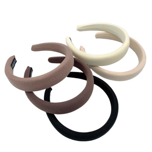 CHAVASIS Hair Bands - 5Pcs Cotton Hair Band, Rubber Band, Hair Bands For Women Girls Wife Daughter Spa Headband, Makeup Headband, Bow Headband for Washing Face SETHB01-01