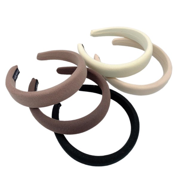 CHAVASIS Hair Bands - 5Pcs Cotton Hair Band, Rubber Band, Hair Bands For Women Girls Wife Daughter Spa Headband, Makeup Headband, Bow Headband for Washing Face SETHB01-01