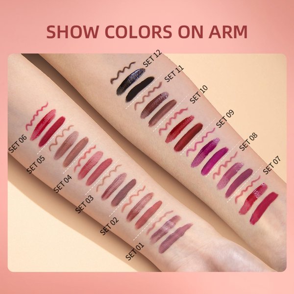 MAEPEOR All In One Lip Kit 3 In 1 Smooth Lipliner Lipgloss and Lipstick Set with Matte Velvet Liquid Lipstick Hydrating Moisturizing Lip Gloss and Creamy Lip Liner (Kit 11, Hot Chocolate)