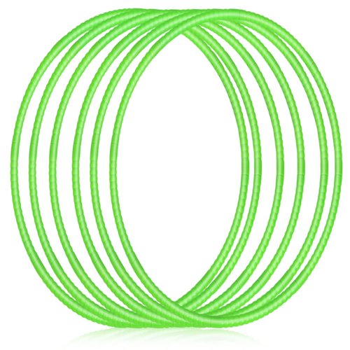 Shappy 6 Pcs Exercise Hoop Detachable Adjustable Plastic Toy Hoop Playground Toys Colored Hoop Circles for Teens Games Gymnastics Dog Agility Equipment Party Decor, 28 Inch (Green)