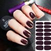 WOKOTO 20 Sheets Solid Color Nail Polish Strips Stickers Self-Adhesive Stick On Gel Nail Strips Full Nail Wraps for Women Nails Art with Nail File