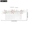 Soulshow 100% Handmade Freshwater Pearl Wedding Hair Combs Classical Wedding Hair Accessories Silver Pearl Hair Comb for Bridal Hair Accessories