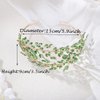 JWICOS Wedding Tiara Headband for Women Crystal Handmade Queen Leaf Bridal Headband Headpieces Wedding Hair Accessories for Prom Halloween Cosplay Party Pageant (Green Gold)