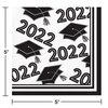 Creative Converting Class of 2022 White Beverage Napkins, 5"