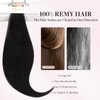 MAXITA Hair Extensions Tape in Natural Black Hair Extensions Tape in Extensions Remy Human Hair Seamless Straight Human Hair Extensions 22 Inch 20pcs 50g Real Human Hair for Women