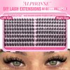 Fluffy Lash Clusters Left&Right Cluster Eyelashes Extensions 12-18mm DIY Individual Lashes Extension 192pcs Wispy Cat Eye Lashes Clusters by ALPHONSE