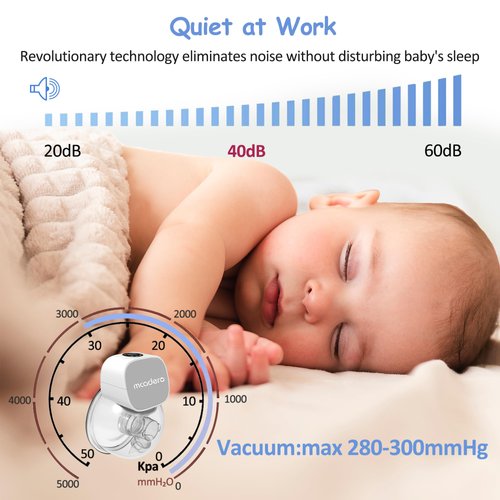 Mcadero M5 Electric Breast Pump - Wearable Hands-Free Pump with LED Display - 4 Modes & 12 Levels - Portable & Wireless - Soft Double-Sealed Flange - Smart Display - 2 Pack - Elegant Gray