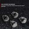 (Pack of 2) 19mm High Round Cap Waterproof Momentary Stainless Steel Metal Push Button Switch High Flush Screw Terminals 250V 5A 1NO SPST for Auto Car Horn Engine Start Doorbell Power Switch