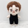 niannyyhouse 20cm Plush Doll Clothes Solid Color Vest Sleeveless T-Shirt Doll Dress Up (White+Black, 20cm)