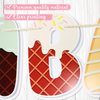GXSOVSO Ice Cream Bar Banner, Summer Ice Cream Party Decor, NO-DIY Ice Cream Garland, Ice Cream Party Decorations, Ice Cream Decor for Kids