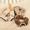 Yonchic 3-Piece Retro Fabric Elastic Hair Ties, Casual Elegant Style Scrunchies Girls Ponytail Holders, Multicolor Fashion Rubber Bands Hair Accessories No Damage for Women