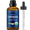Organic Lemongrass Essential Oil 30 ml - Natural, Pure Lemongrass Oil for Diffuser, Aromatherapy - Lemon Grass Essential Oil for Skin Use, Hair Care - Undiluted - Nexon Botanics