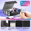 UAONO Trading Card Storage Box for Commander Display, 1800+ MTG Deck Box with 3 Toploader, TCG Card Case fits Magic PTCG Sports Cards (Black&Gray)