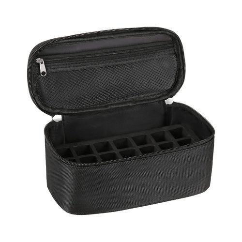 Lipstick Organizer Bag Lip Gloss Lip Balm Case Chapstick Holder Bag Makeup Artist Lipstick Bag With Compartment Cosmetic Bag Gift for Women(Black-21holder)