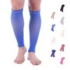 Doc Miller Calf Compression Sleeve 1 Pair 15-20 mmHg Firm Support Graduated for Sports Running Recovery Shin Splints Varicose Veins (Blue, M)